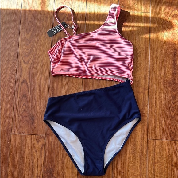 NWT Nautical Red and Blue One Piece - Picture 1 of 7